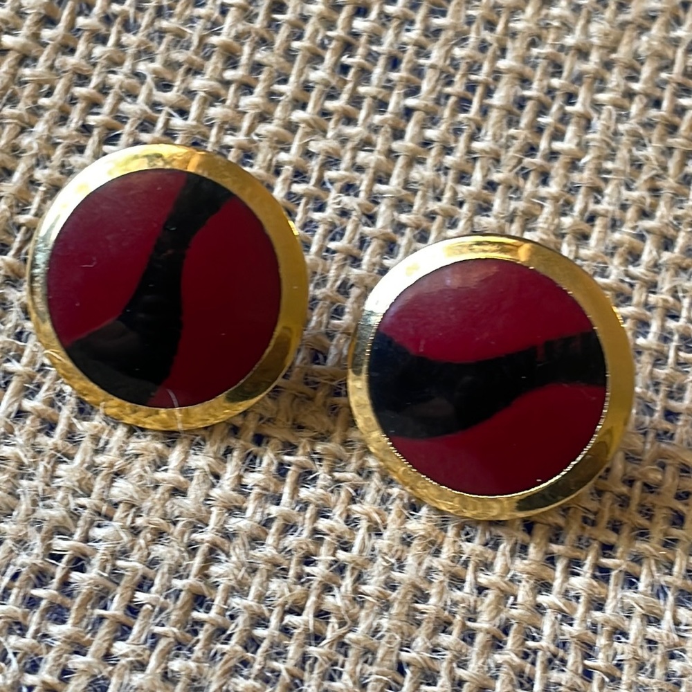Vintage Kashi Laurel Burch earrings